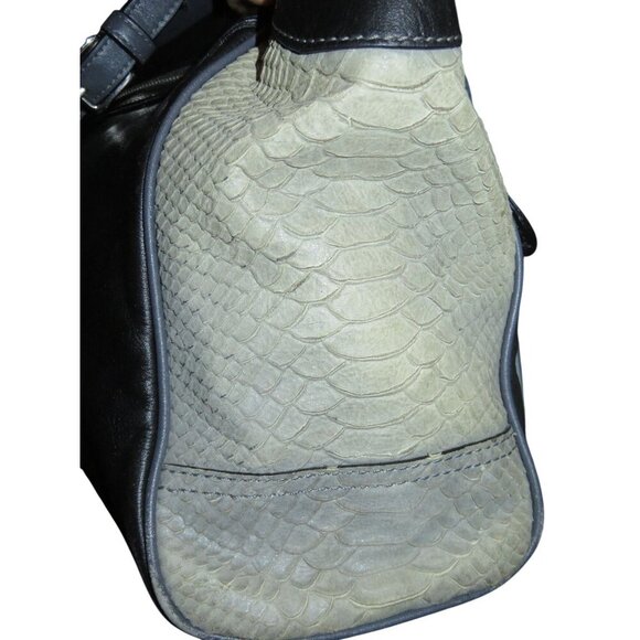 COACH Pinnacle Embossed Exotic Leather Color block Handbag & Matching wristlet - Picture 6 of 16